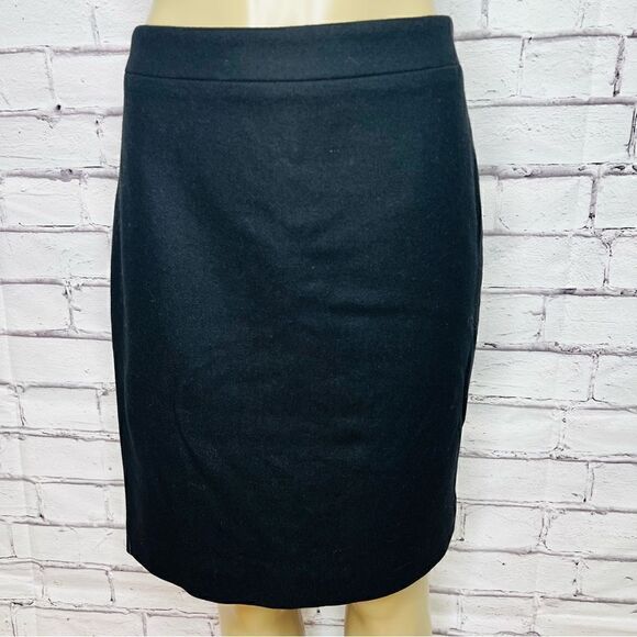 J.Crew Black Wool Pencil skirt size 10 - Picture 2 of 5